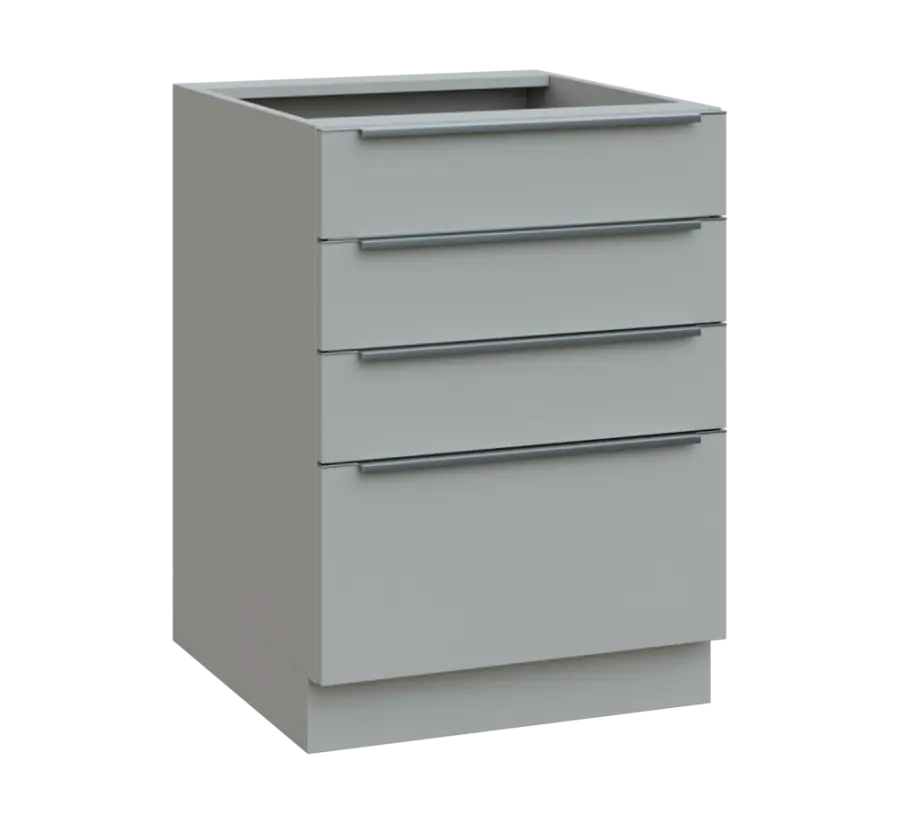 SIS - 6Z41 spodní skříňka, 4-zásuvková, 870x600x600, šedá